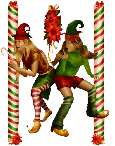 Julenisser011 - Christmas Elves (423x500)