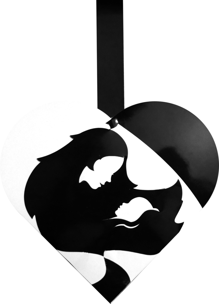 Mor Og Barn - Pleated Christmas Hearts (721x1000)