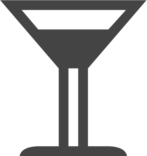 Drinking Clipart Black And White - Martini Glass (1200x630)
