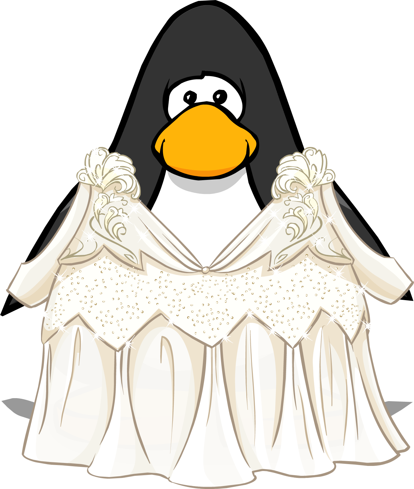 Gown Clipart Diamond - Club Penguin (1382x1631)