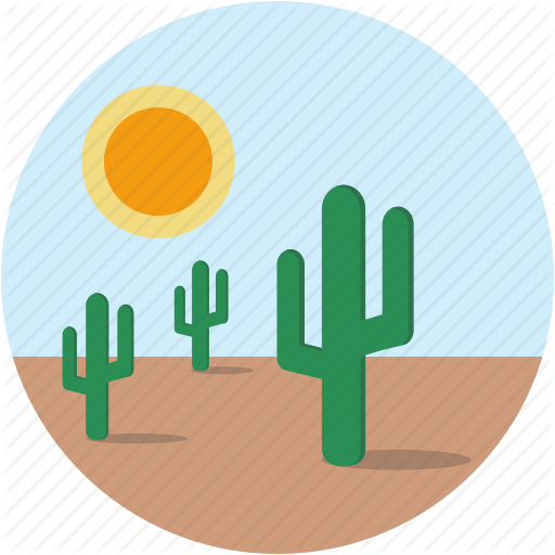 Arizona Clipart Cactus - Cactus Circle Icon Png (512x512)