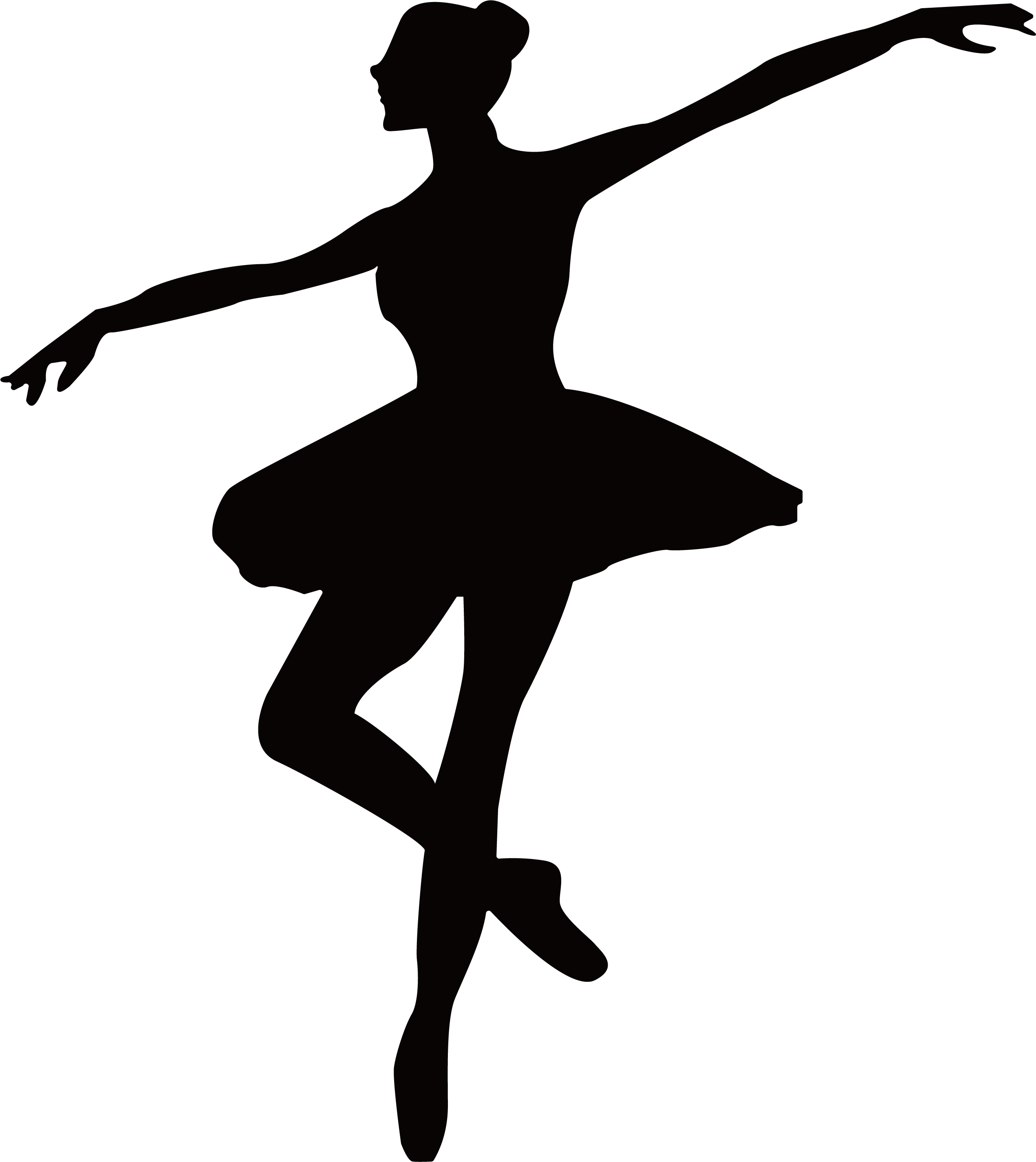 Drawn Ballet Performing Art - Ballerina Silhouette Png (2542x2850)