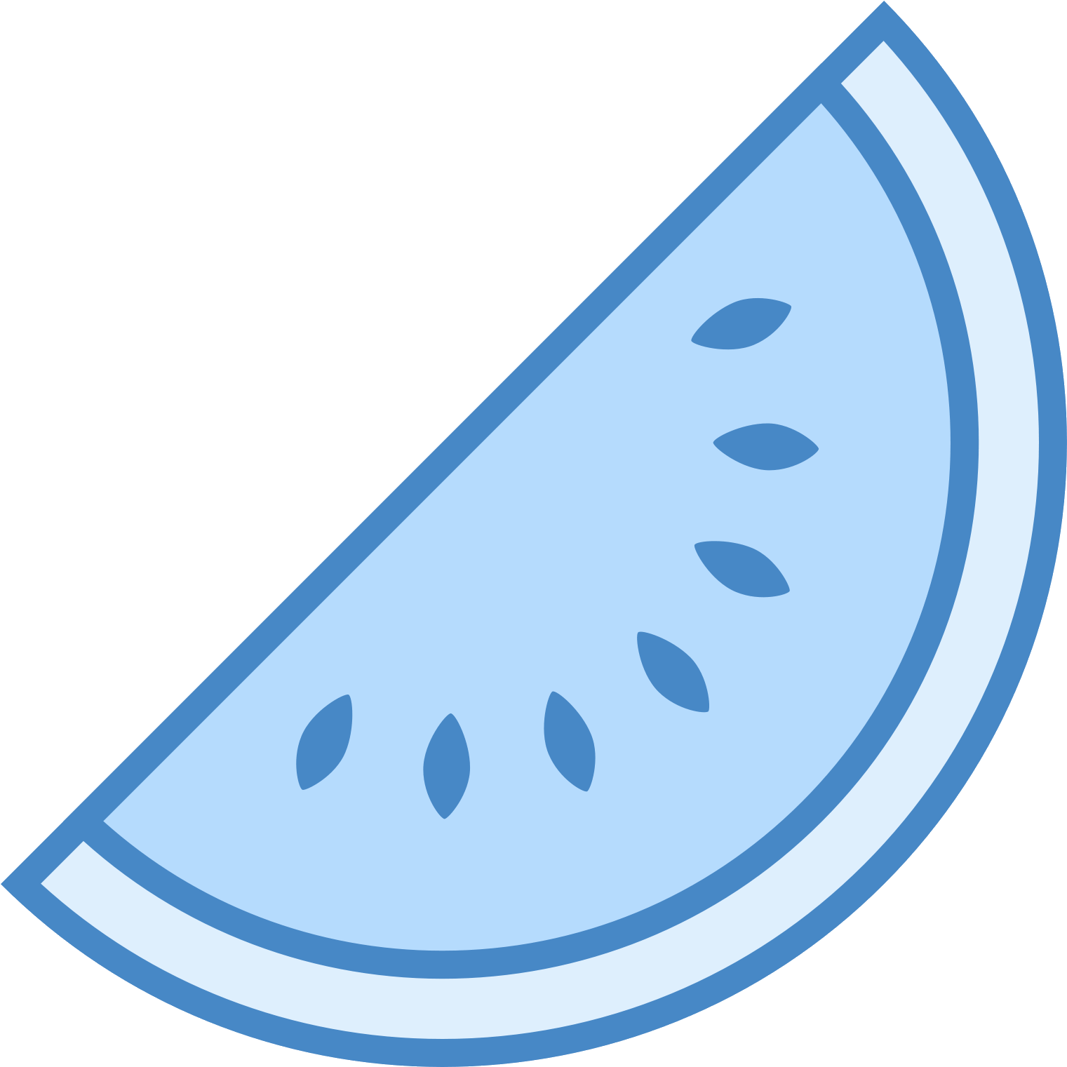 Go To Image - Blue Watermelon Icon (1600x1600)
