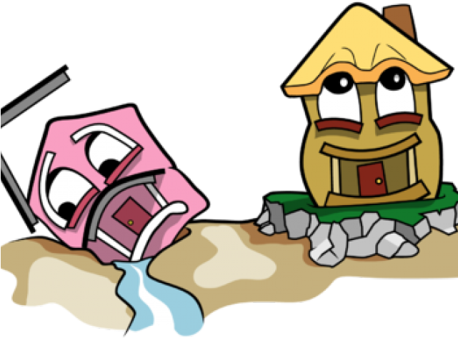 Sand Clipart Sand House - Wise Man Built His House Upon The Rock (640x480)