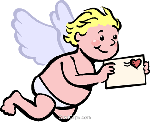 Cupid Clipart 89857 Cupid With A Love Letter Royalty - Cupid Clipart 89857 Cupid With A Love Letter Royalty (480x390)