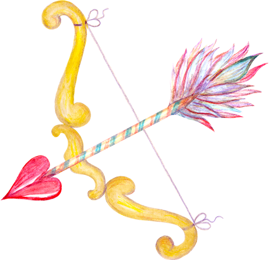 Cupid Bow And Arrow - Illustration (550x530)