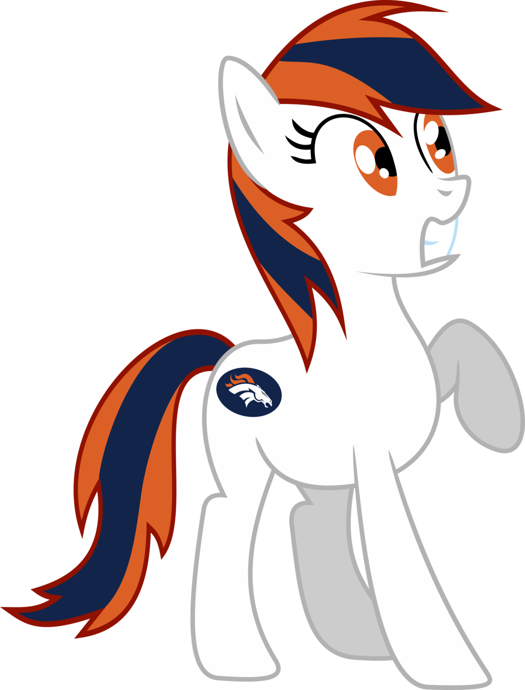 American Football, Artist - Cartoon Denver Bronco (1024x1347)