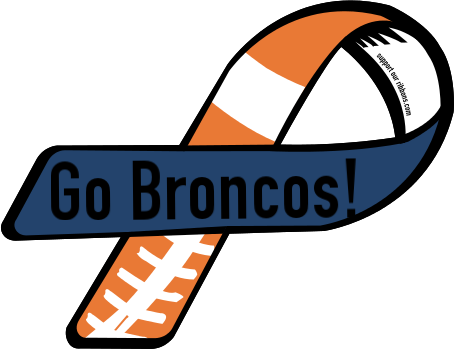 Go Broncos - Scoliosis Awareness Ribbon (455x350)
