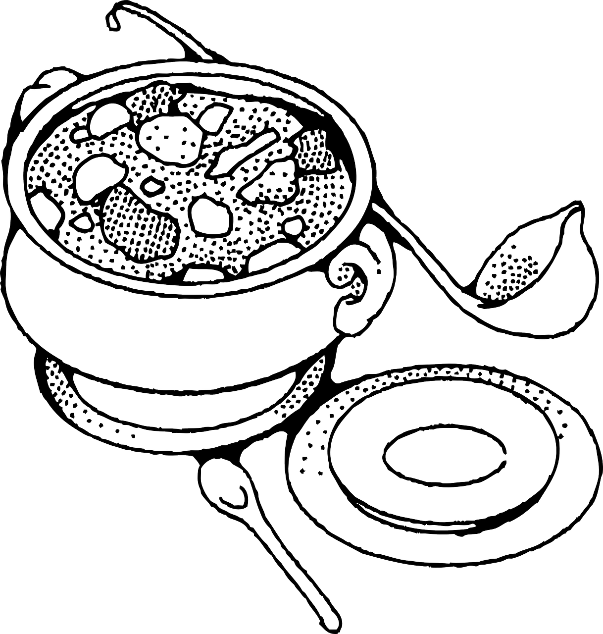 Slow Cooker Sausage Hamburger - Stew Drawing Png (1218x1280)