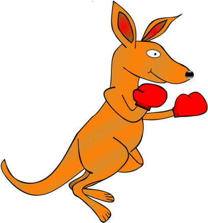 Bison Cartoon Clipart - Kangaroo Clipart Transparent (460x460)