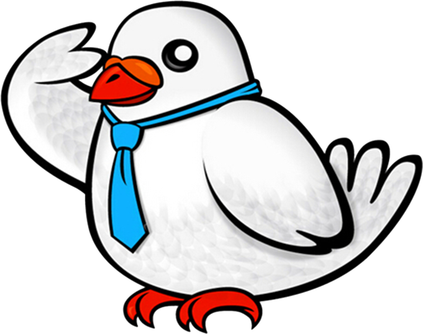 Rock Animation Pigeon Transprent - Pigeon Cartoon (1876x1126)