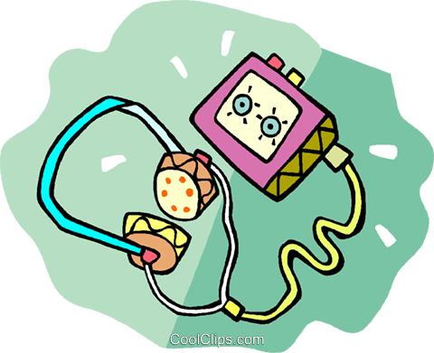 Walkman Royalty Free Vector Clip Art Illustration - Walkman Royalty Free Vector Clip Art Illustration (480x391)