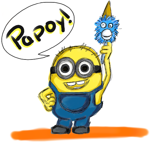 Minions Clipart Row - Papoy Minion (652x567)