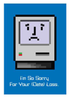 Sorry For Your Data Loss Geeky Greeting Card - Sorry For Your Data Loss (400x400)