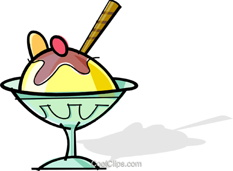 Fancy Ice Cream Dessert Royalty Free Vector Clip Art - Gelato (480x352)