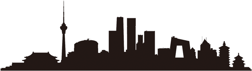 Beijing Silhouette At Getdrawings Com Free For - Beijing City Silhouette (898x264)