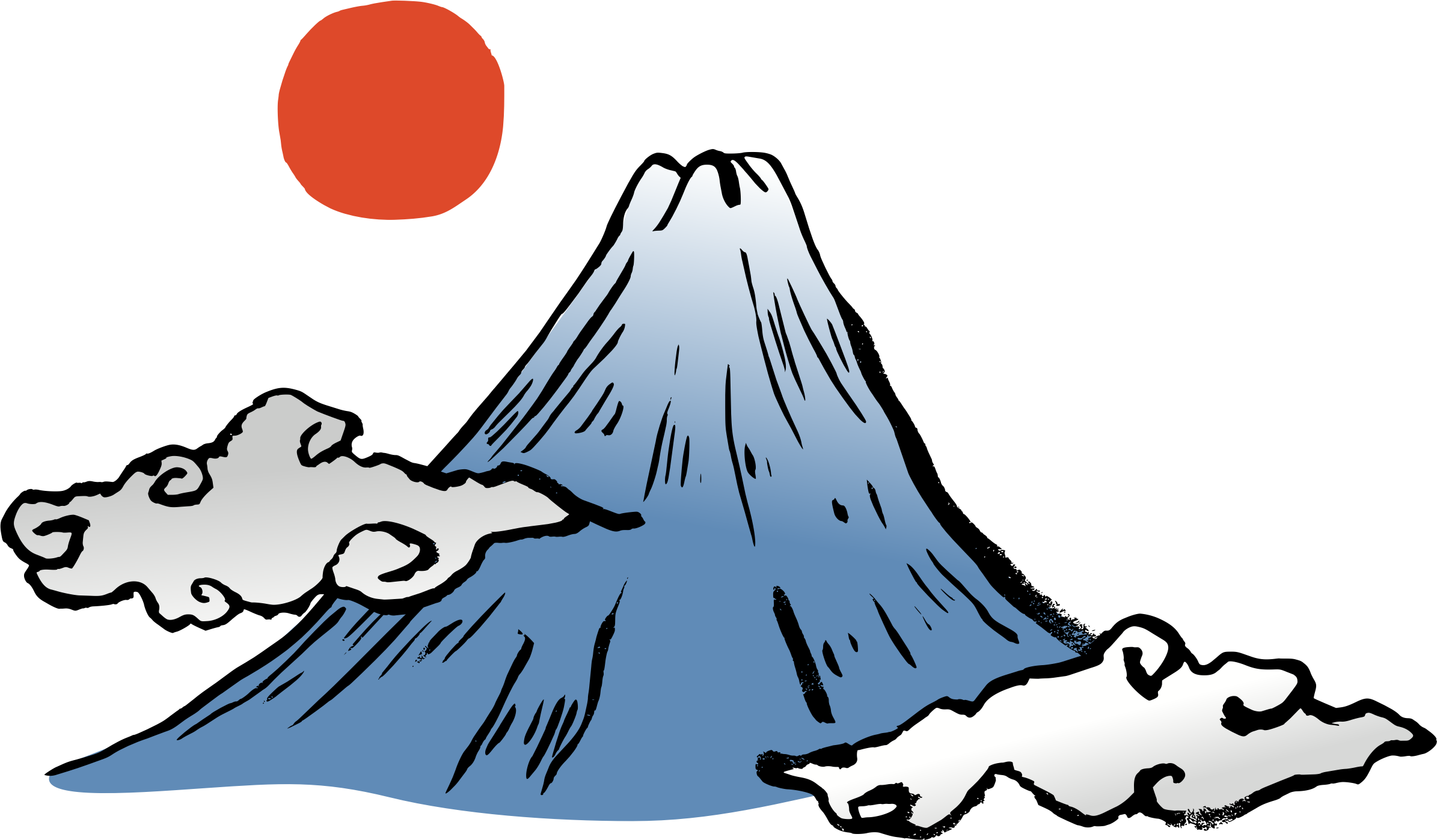 Big Image - Mt Fuji Clipart (2390x1398)