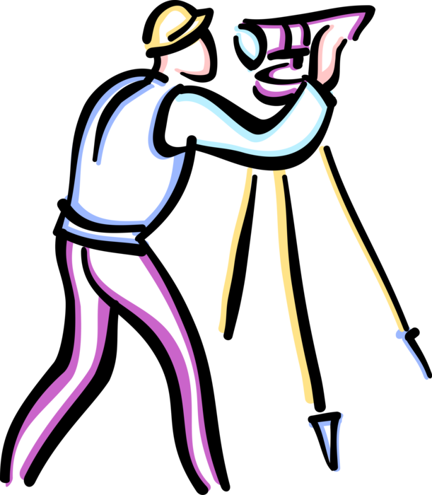 Vector Illustration Of Surveyor Theodolite Determines - Survey Engineer (611x700)