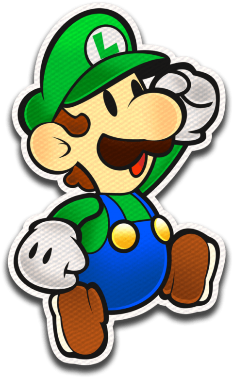 Free Png Download Paper Luigi Color Splash Png Images - Paper Mario Color Splash Luigi (480x779)