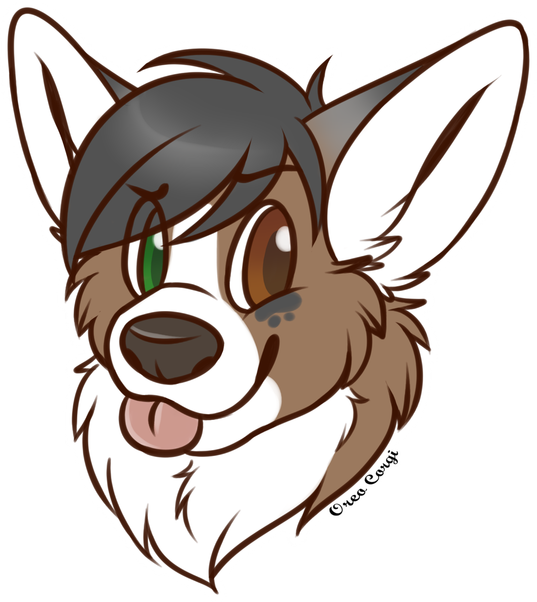 [p] Sassy Oreo Bust - Cartoon (1071x1200)