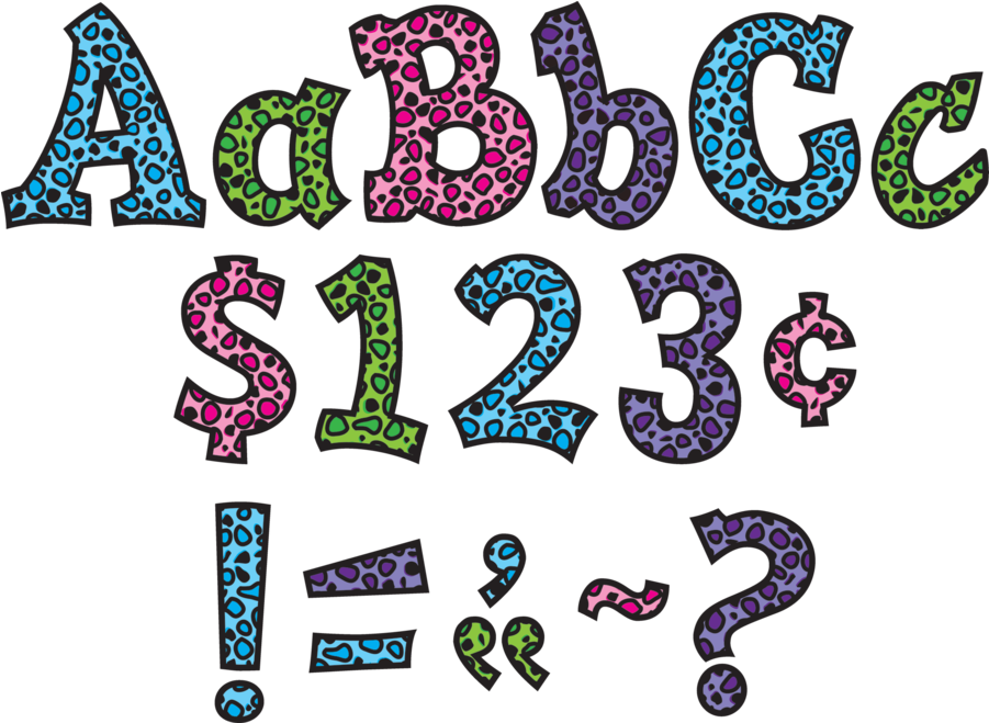 Tcr75260 Colorful Leopard 5" Sassy Font Letters Image - Teacher Created Resources 5in Sassy Font Tcr (900x900)