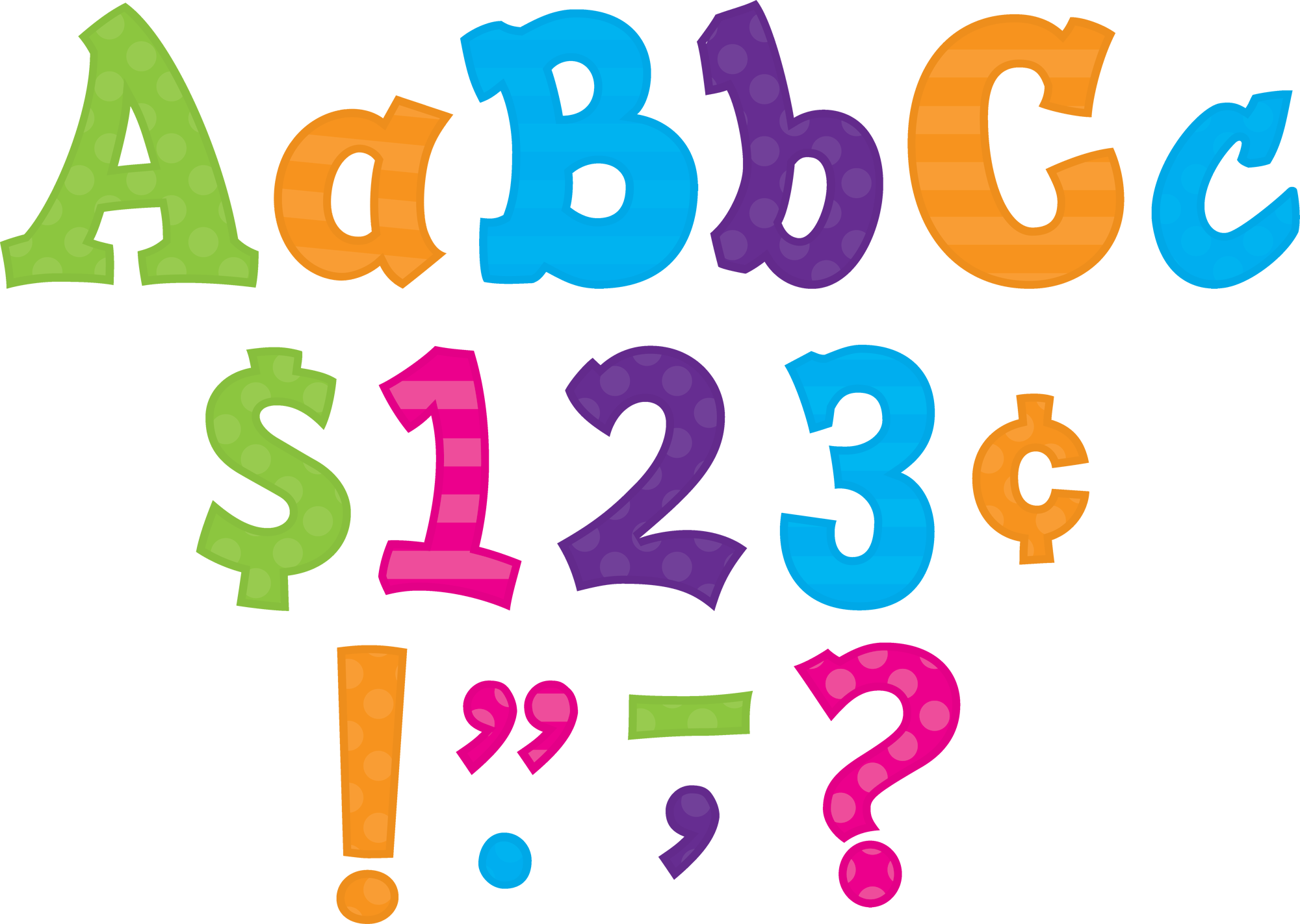 Multi Bright Sassy Solids 5" Letters - Teacher Created Resources 5in Sassy Font Tcr (2000x1423)