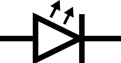Iec Clipart - Light Emitting Diode Led Symbol (512x269)