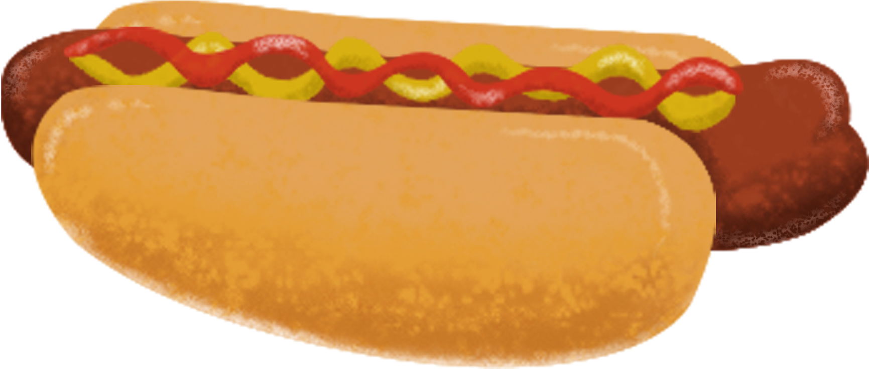 Hot Dog Hand Drawn Cute Cartoon Png And Psd - Dodger Dog (2000x2000)