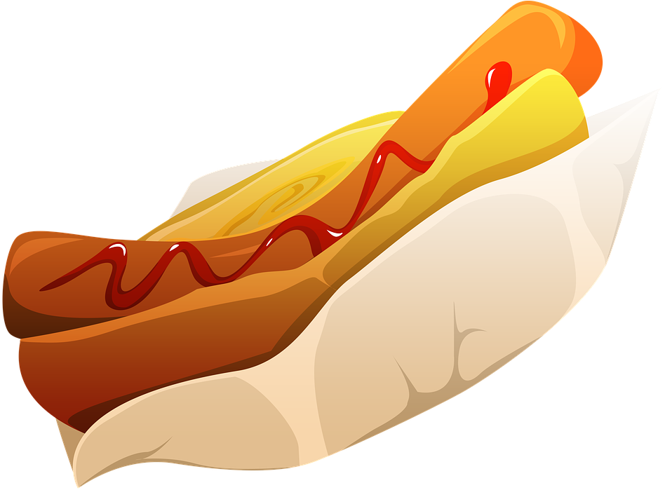 Hot Dog, Fast Food, Food, Sausage, Bun, Mustard, Snack - Hot Dog (960x708)