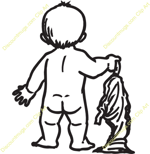 Baby Towel Clipart Naked Holding Clipart - Naked Baby Clipart (500x500)