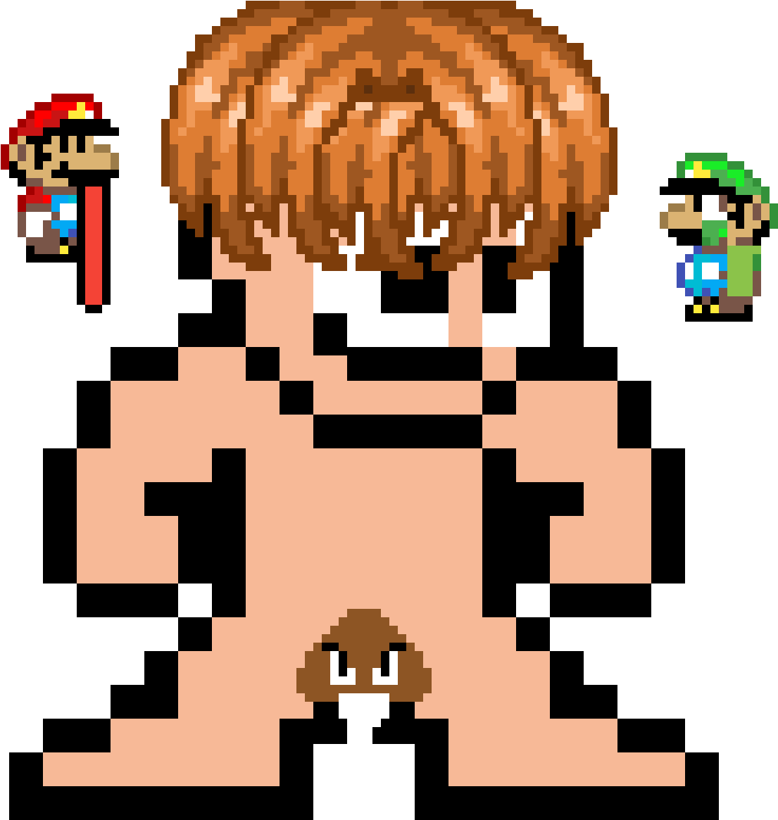 Naked Bacon Hair - Rick Sanchez 8 Bit (1200x1200)