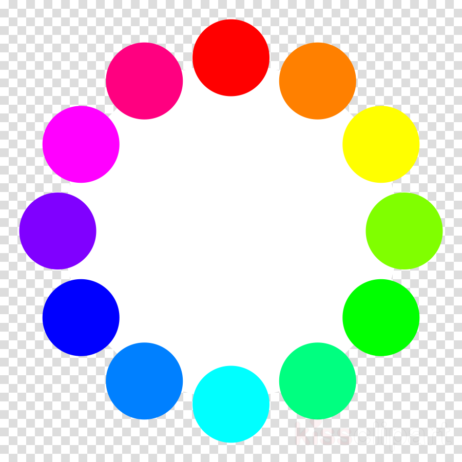 Color Wheel Circles Clipart Color Wheel Complementary - X Icon Red (900x900)