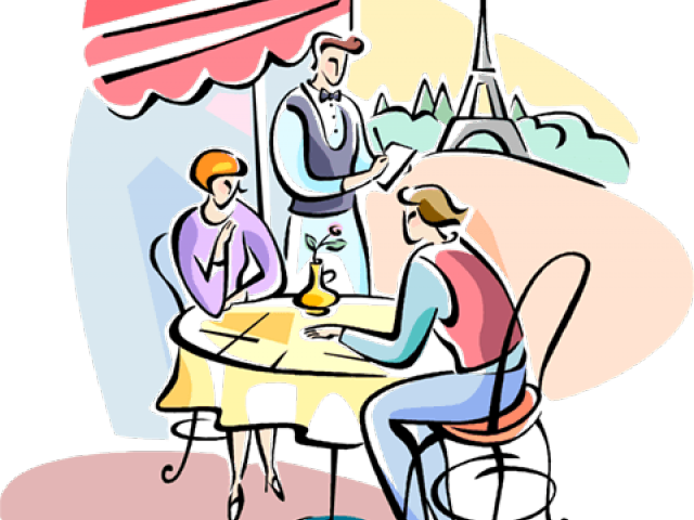 Cafeteria Clipart Cafe Scene - French Cafe Clip Art (640x480)
