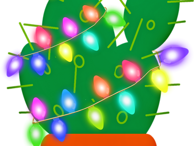 Cactus Clipart Christmas Tree - Christmas Cactus Clip Art (640x480)