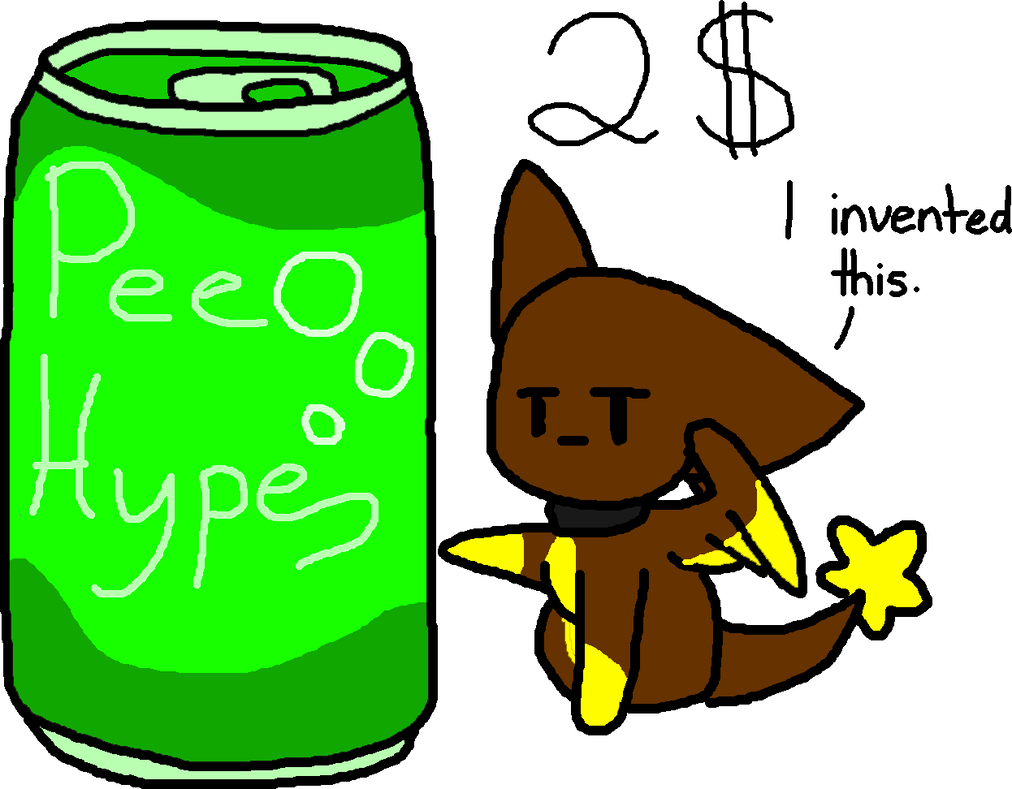 Pee Hype Soda Drink - Cartoon (1012x789)
