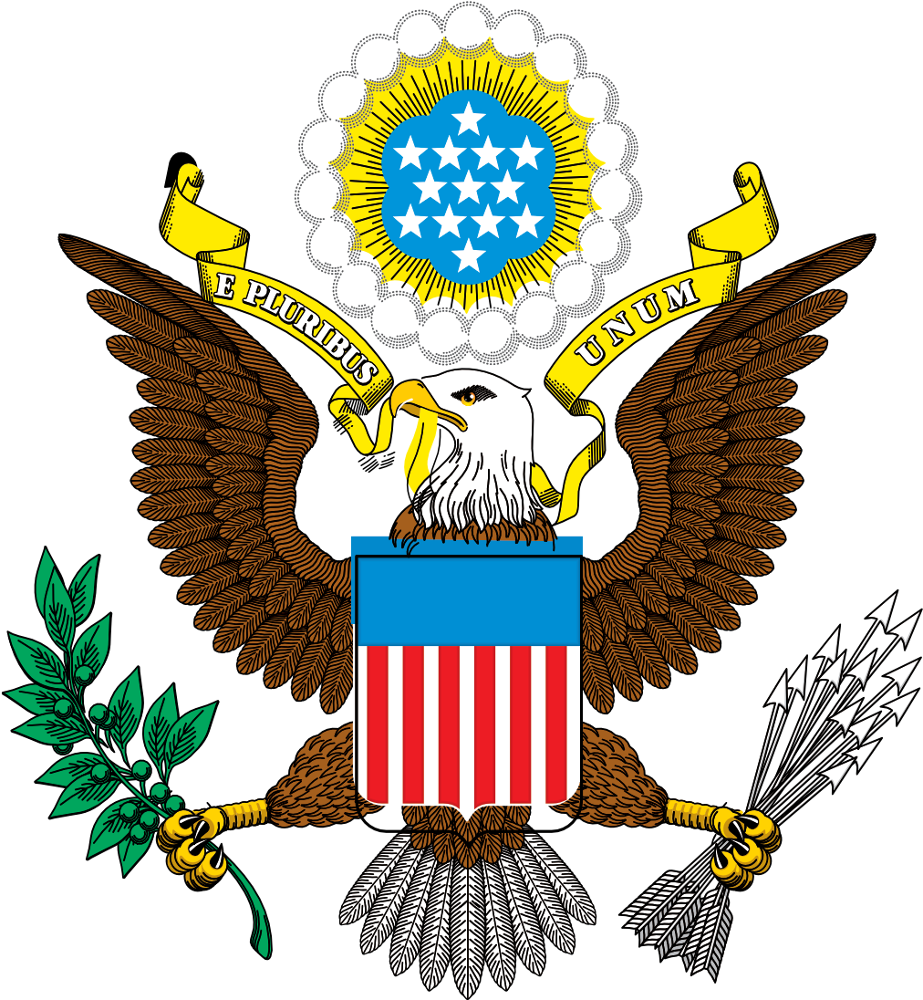 Coat Of Arms Of The United States - Seal Of The Us Government (1024x1102)