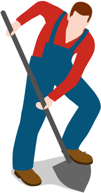 Clip Art Images - Man With Shovel Clipart (341x512)