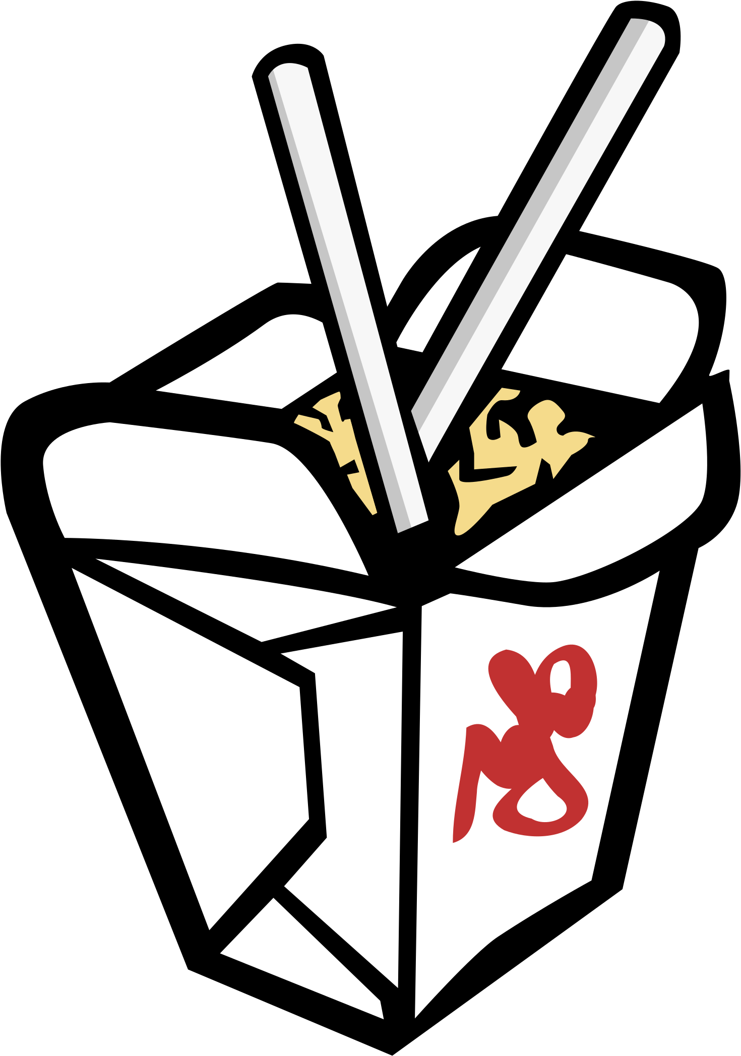 Big Image - Take Out Food Clipart (1664x2400)