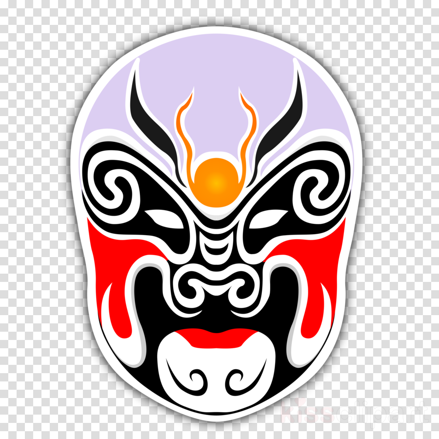 Chinese Theater Mask Clipart Mask Peking Opera Chinese - Chinese Opera Masks Png (900x900)
