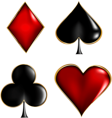 Free Png Download Card Suits Transparent Clipart Png - Playing Cards Symbols Png (480x510)