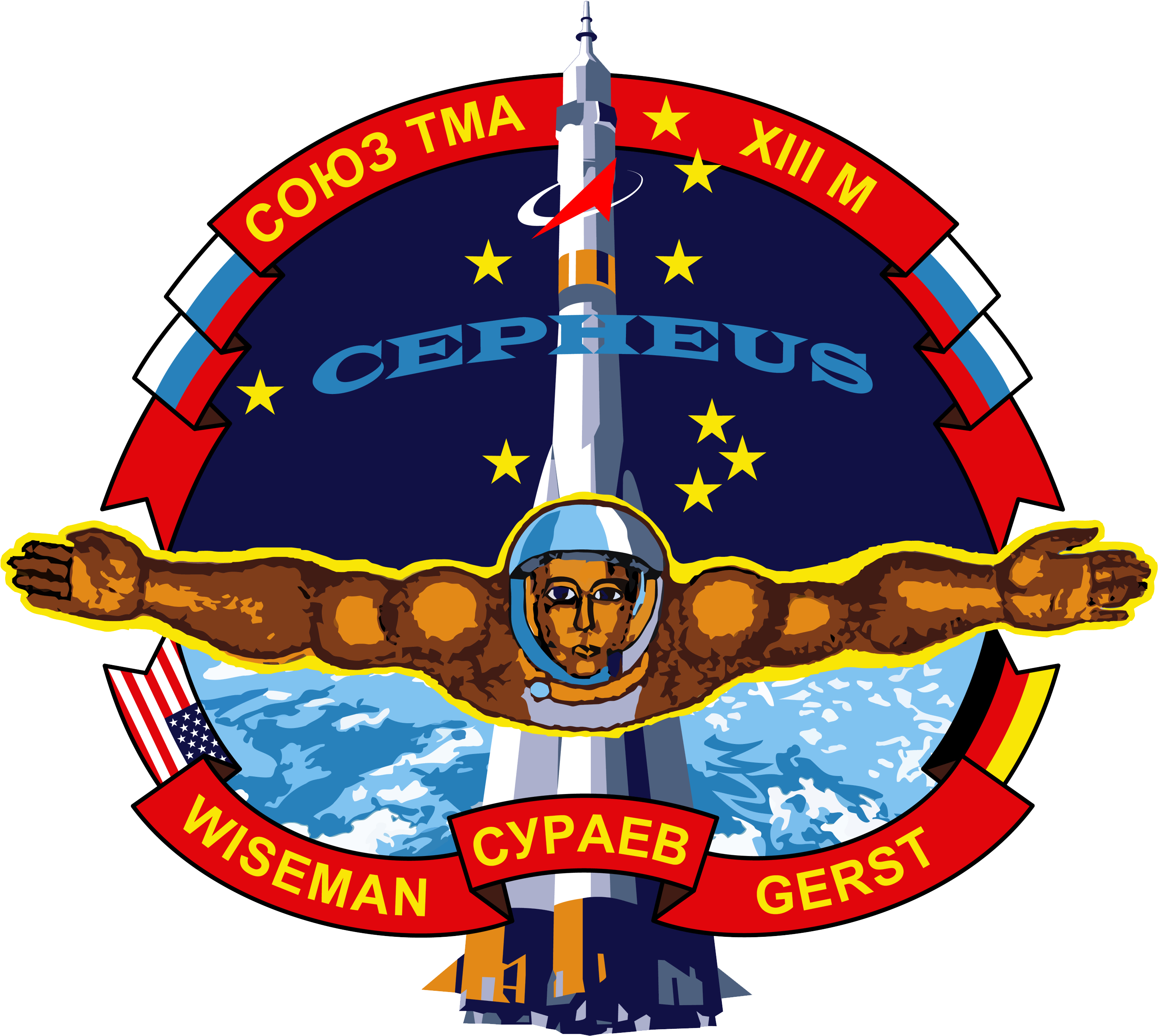 Soyuz Tma 13m Mission Patch - Soyuz Tma 13m Mission Patch (2916x2610)