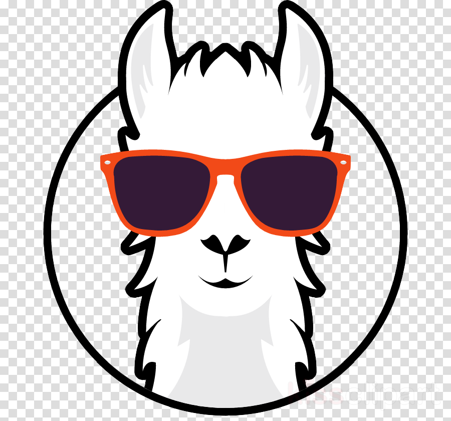 Llama-tipping / Defcon Stainless Water Bottle - Llama With Sunglasses Clipart (900x840)
