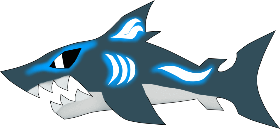 Shark From Below Clipart - Megalodon Clipart (1024x587)