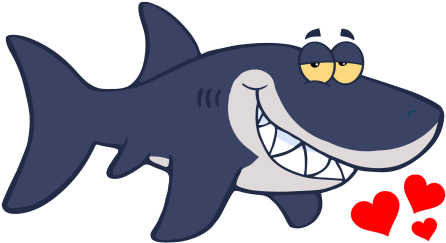 Valentines Shark Clip Art (600x257)