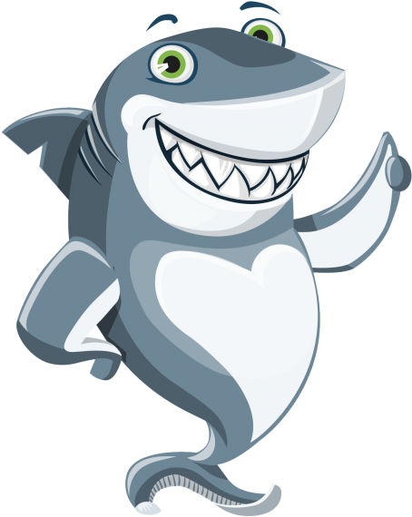 Shark Clipart Transparent - Transparent Background Shark Clipart Png (454x570)