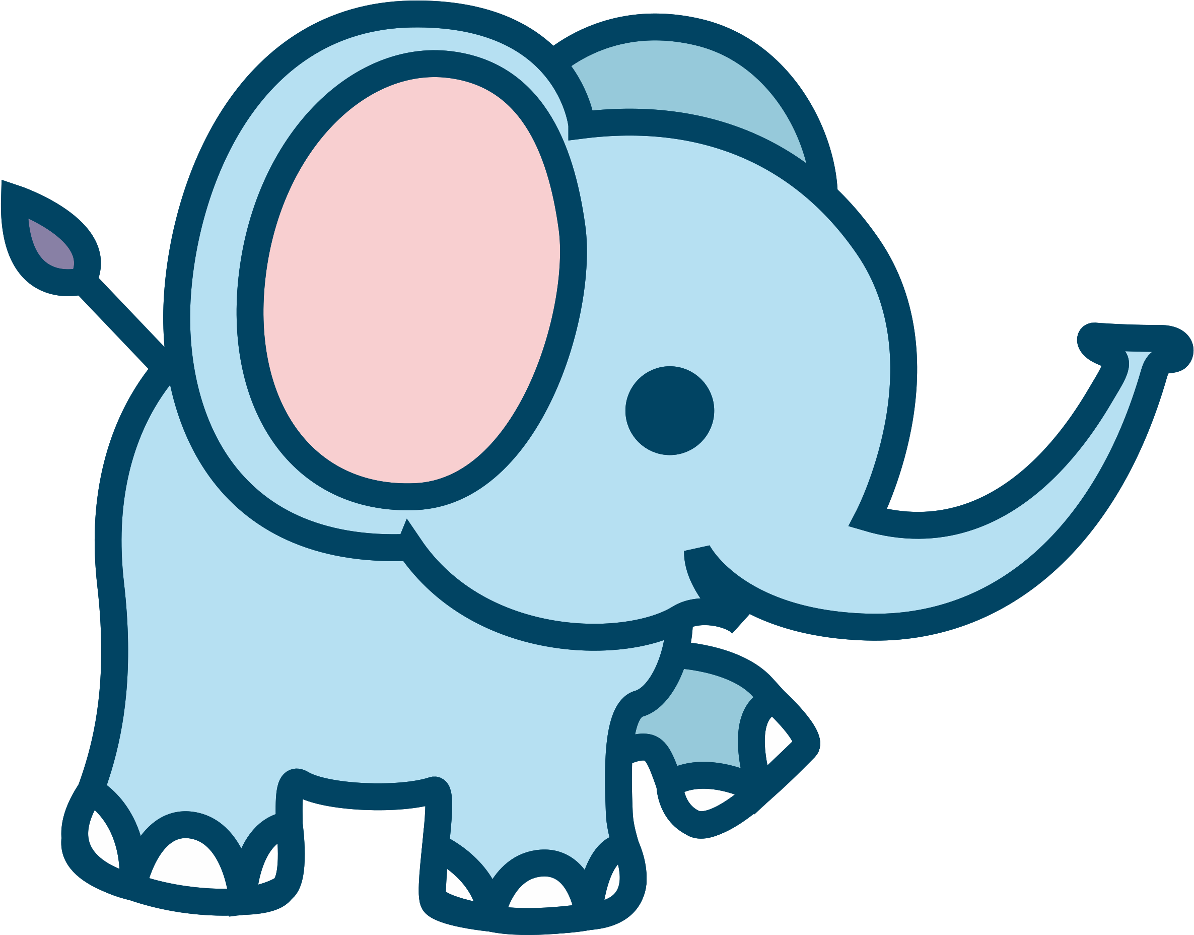 Big Image - Clipart Elephant (2400x1973)
