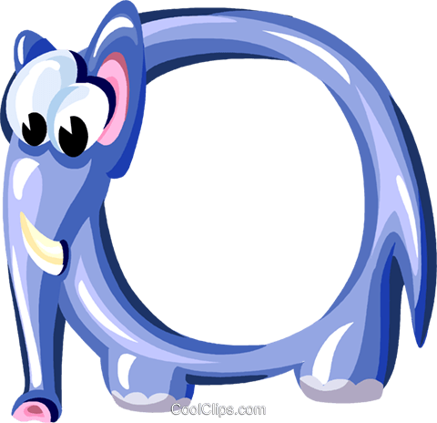 Cartoon Frame Elefante Livre De Direitos Vetores Clip - Elephant Frame Transparent Png (480x464)