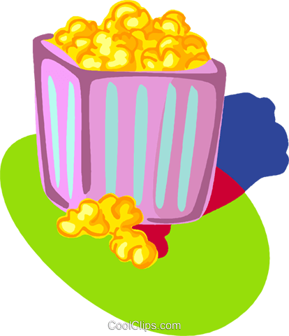 Popcorn Royalty Free Vector Clip Art Illustration - Popcorn Royalty Free Vector Clip Art Illustration (414x480)