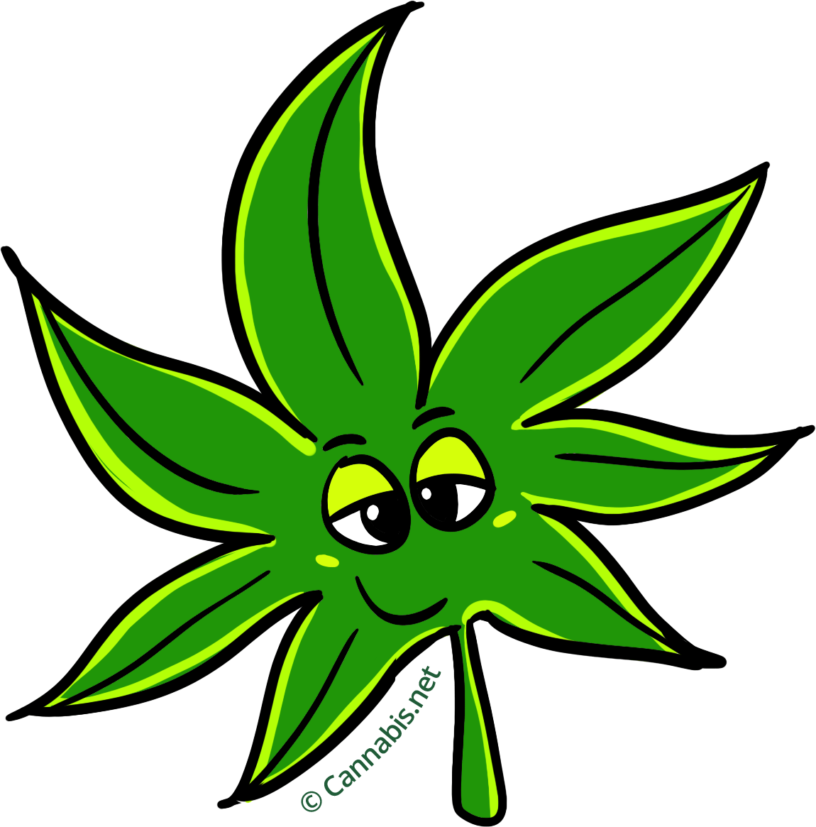 Relaxed Transparent Background - Marijuana Leaf Cartoon Png (1150x1165)