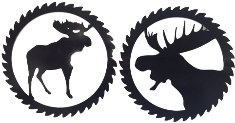 Decorative Rustic Elk Sawblades - Saw Blade (500x280)